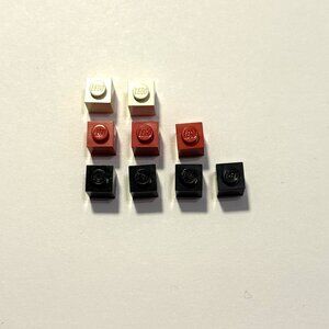 Vintage 1980's Lego Parts - 1x1 Pegs - 9 Pieces (LGP-12)